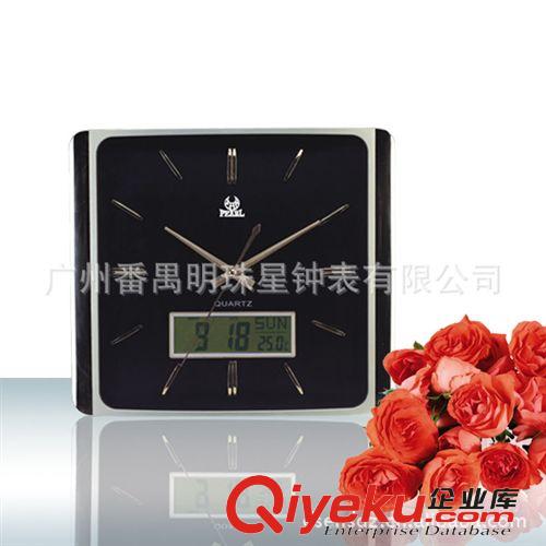 掛鐘批發(fā) 多功能日歷掛鐘 LCD掛鐘 方形雙顯掛鐘PW023原始圖片2