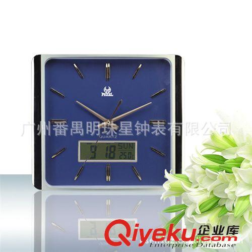 掛鐘批發(fā) 多功能日歷掛鐘 LCD掛鐘 方形雙顯掛鐘PW023原始圖片3