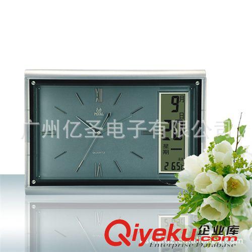 時尚藝術(shù)風格長方形LCD溫濕度日歷鐘電子數(shù)字鐘PW189原始圖片2