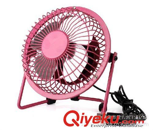 4寸創意鐵藝USB小風扇 筆記本迷你風扇 學生靜音金屬 小電風扇原始圖片3
