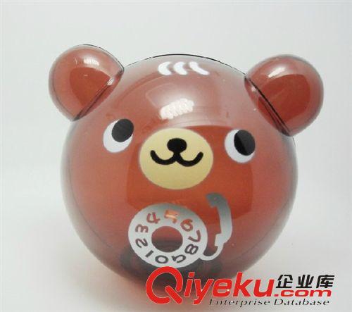 小號可愛圓頭熊透明儲蓄罐 錢罐 精美擺飾品 生日禮物 廣告禮贈品原始圖片3