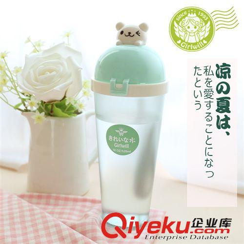 雪糕公仔杯子 塑料密封便攜 促銷禮品學(xué)飲杯 可  可加logo廣告杯原始圖片2