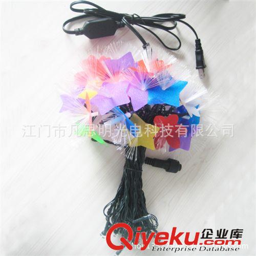 {zx1}批發(fā)10米60頭 LED光纖花燈串 RGB慢閃七彩光纖花 可定制原始圖片2