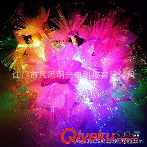 {zx1}批發(fā)10米60頭 LED光纖花燈串 RGB慢閃七彩光纖花 可定制原始圖片3