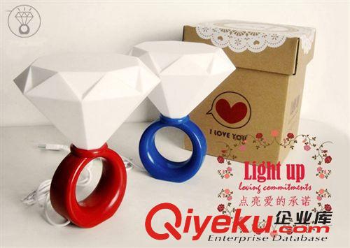 鉆石燈創意鉆戒燈浪漫情侶小夜燈鉆石戒指燈帶開關求婚等禮品男女原始圖片2