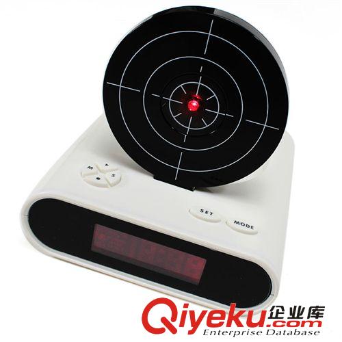 馨園欣創(chuàng)意射擊打靶l(wèi)靜音夜光懶人貪睡電子鬧鐘新奇男女生日禮物原始圖片2