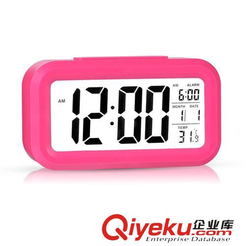 馨園欣優(yōu)質創(chuàng)意超大屏幕LED數(shù)顯時間溫度日期藍色背光多功能鬧鐘
