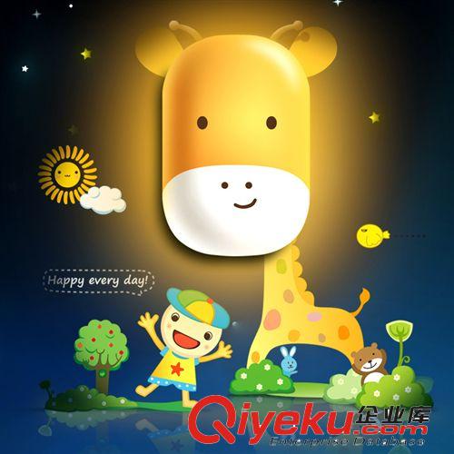 天蝸創(chuàng)意墻紙光控感應(yīng)開關(guān)壁燈 插電寶寶臥室床頭燈LED節(jié)能小夜燈原始圖片2