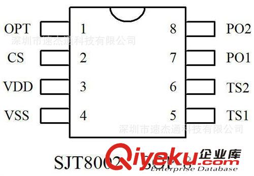 低功耗2鍵觸摸開關(guān)IC  SJT8002S  2鍵電容式觸摸感應(yīng)芯片