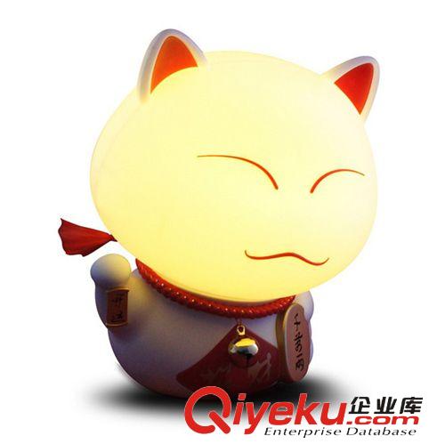 招財貓智能聲控語音對話臺燈 家居擺件裝飾夜燈床頭燈原始圖片3