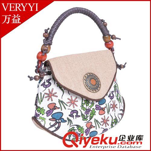 新款原創復古民族風布包東巴文兔子女士小手提帆布女包 網絡代理原始圖片2