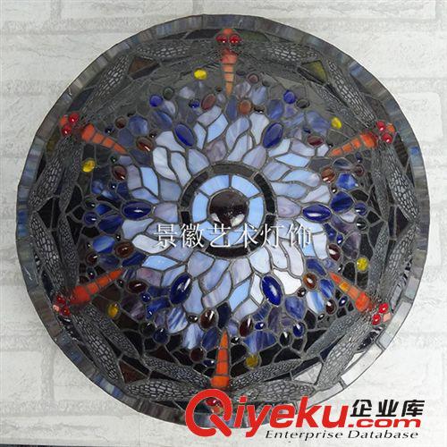 吸頂燈 虧本清倉蒂芙尼歐式彩色玻璃田園客廳臥室過道陽臺(tái)創(chuàng)意燈*原始圖片3