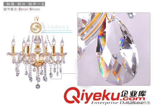 歐式經(jīng)典 餐廳水晶吊燈 精美蠟燭燈 客廳臥室燈具燈飾 金色吊燈·原始圖片3