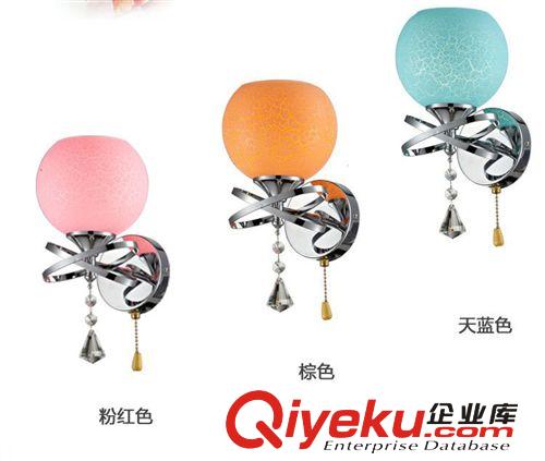 簡約現代溫馨床頭壁燈酒店過道燈臥室LED創意水晶壁燈男女式燈具原始圖片2