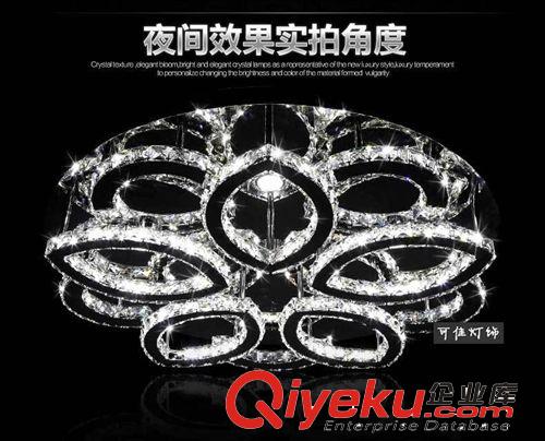 花瓣led圓形水晶燈現(xiàn)代個性創(chuàng)意簡約時尚l(wèi)ed客廳燈吸頂燈餐廳燈飾原始圖片2