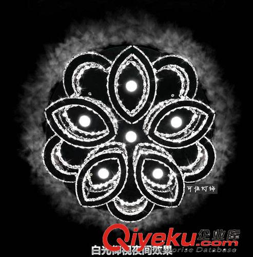 花瓣led圓形水晶燈現(xiàn)代個性創(chuàng)意簡約時尚l(wèi)ed客廳燈吸頂燈餐廳燈飾原始圖片3