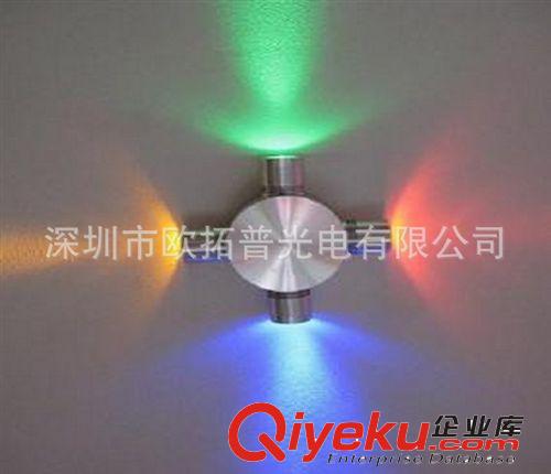 4頭十字星光七彩壁燈時尚創(chuàng)意酒吧墻壁裝飾 4w led彩色壁燈