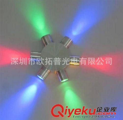 4頭十字星光七彩壁燈時尚創(chuàng)意酒吧墻壁裝飾 4w led彩色壁燈