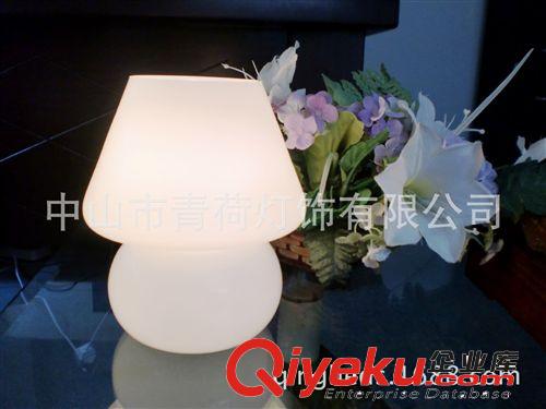 新款玻璃臺(tái)燈 迷你小臺(tái)燈小夜燈  禮品燈 臥室床頭燈 青荷燈飾原始圖片2