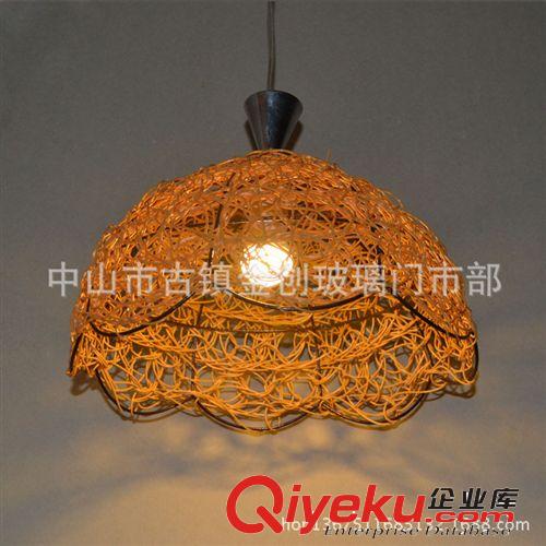 批發(fā)古鎮(zhèn)外貿(mào)藤藝燈吊燈 現(xiàn)代餐廳飯廳燈具時尚創(chuàng)意麻球藤編燈原始圖片2