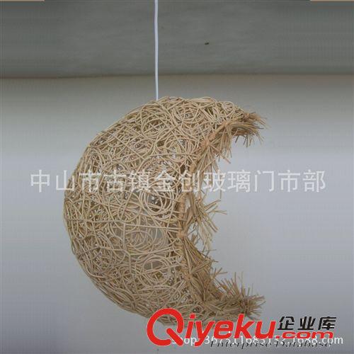 批發(fā)現(xiàn)代田園藤藝吊燈 編織藤燈客廳燈酒吧裝飾燈具 餐廳單頭吊燈原始圖片2