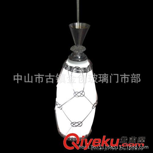批發(fā)現代簡約編織藤藝燈飾 單頭玻璃餐吊燈客廳燈飾 時尚吧臺燈原始圖片2