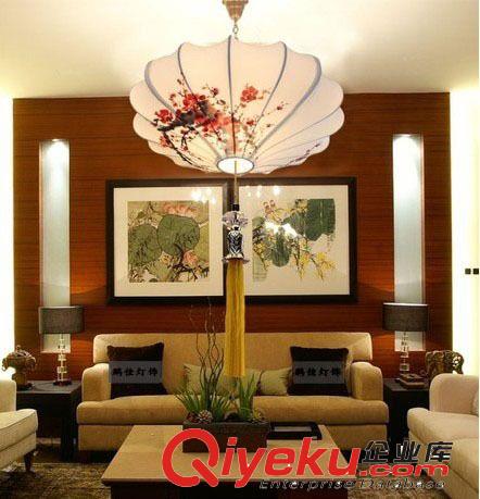 gd海洋布藝純手繪單頭吊燈餐廳燈走廊過道燈酒店茶樓燈飯廳燈飾原始圖片2