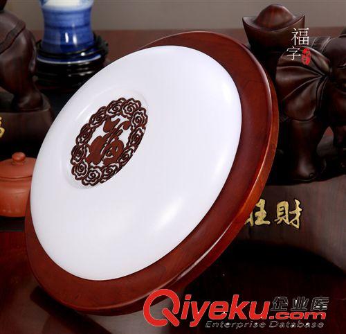 實木亞克力臥室餐廳燈具現(xiàn)代簡約中式燈飾LED中式圓形吸頂燈新款原始圖片3