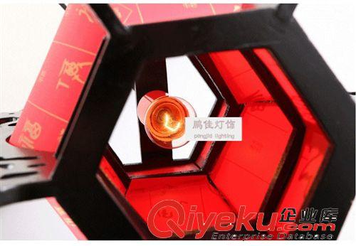 仿古木藝羊皮吊燈喜慶宮燈餐廳燈中式羊皮燈酒店茶樓工程燈具原始圖片3