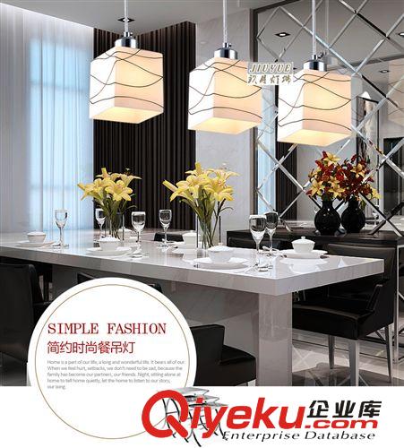 現(xiàn)代簡(jiǎn)約餐廳吊燈 單頭三頭飯廳燈飾 過(guò)道走廊吧臺(tái)燈具2112原始圖片3