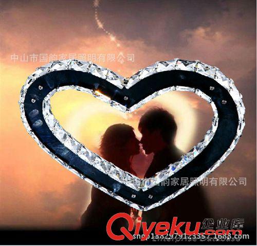 現(xiàn)代簡(jiǎn)約水晶燈 客廳燈 led不銹鋼吸頂燈 臥室心形吊燈 特價(jià)包郵原始圖片2