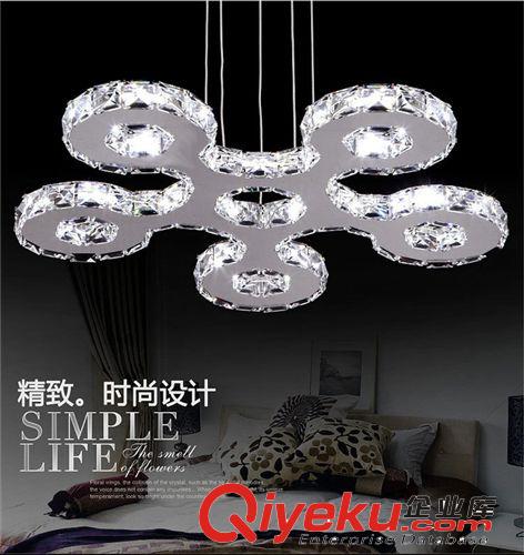現(xiàn)代簡(jiǎn)約花瓣LED不銹鋼水晶吊燈餐廳客廳臥室過(guò)道創(chuàng)意時(shí)尚原始圖片2