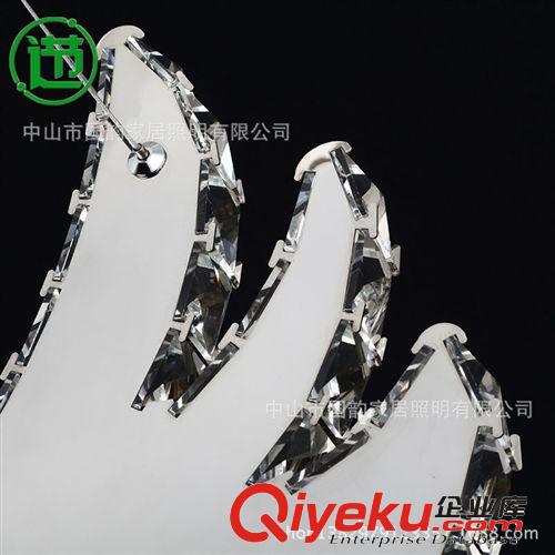 錦旺現(xiàn)代簡(jiǎn)約天鵝形LED水晶吊燈臥室燈不銹鋼餐廳燈具客廳燈飾原始圖片3