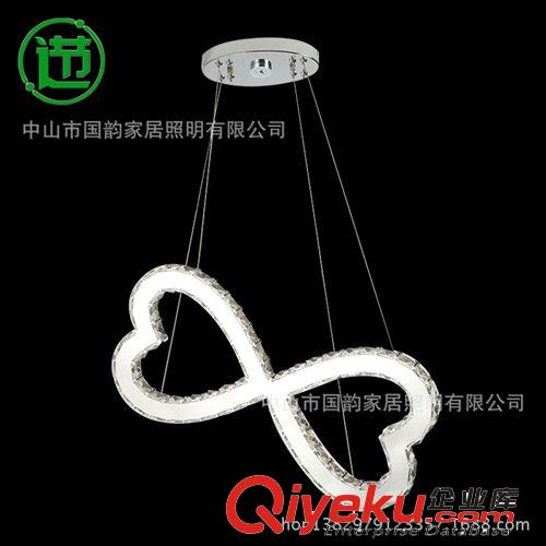 錦旺現(xiàn)代簡(jiǎn)約天鵝形LED水晶吊燈臥室燈不銹鋼餐廳燈具客廳燈飾