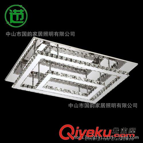 led水晶客廳燈現代簡約led吸頂燈水晶燈長方形臥室餐廳燈具燈飾