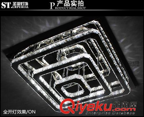 廠家熱賣方形水晶吸頂燈客廳裝飾LED天花燈飾餐廳燈具批發水晶燈