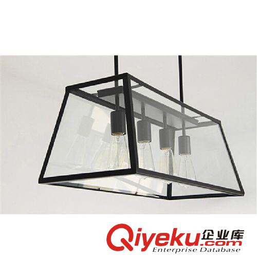 復古美式工業(yè)風玻璃餐廳吊燈北歐簡約宜家美式吊燈客廳吸頂燈原始圖片3