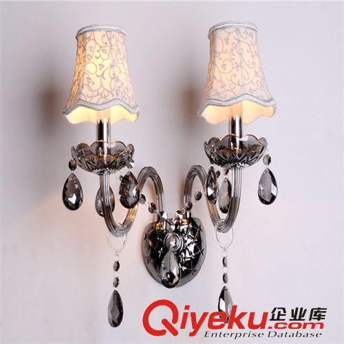 現(xiàn)代水晶壁燈歐式簡(jiǎn)約燈具過(guò)道墻壁浪漫臥室床頭燈飾透明K9水晶燈