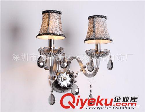 現(xiàn)代歐式創(chuàng)意水晶壁燈簡約床頭壁燈墻壁臥室雙頭客廳蠟燭燈具燈飾原始圖片3
