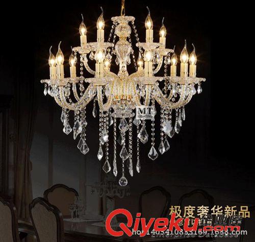 現(xiàn)代簡約水晶吊燈 復(fù)式樓臥室飯廳餐廳燈客廳燈飾LED水晶燈原始圖片2