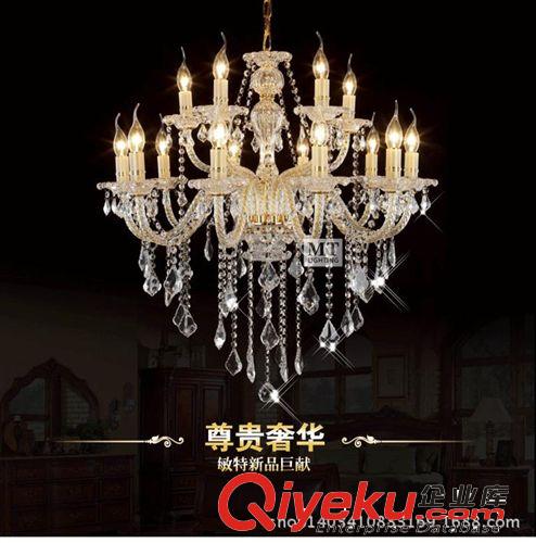 現(xiàn)代簡約水晶吊燈 復(fù)式樓臥室飯廳餐廳燈客廳燈飾LED水晶燈原始圖片3