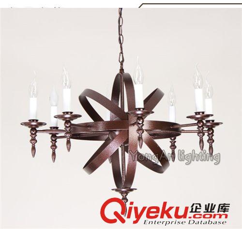 工業(yè)風(fēng)美式鄉(xiāng)村復(fù)古鐵藝吊燈 仿古餐廳吧臺(tái)個(gè)性服裝店優(yōu)質(zhì)吊燈原始圖片2