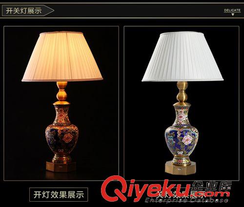 洛美帝歐式古銅臺燈 清光梅花棒臥室臺燈 USB充電臺燈水晶臺燈