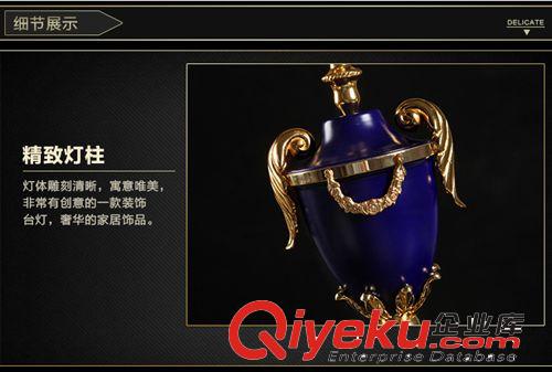 洛美帝歐式經典款花瓶臺燈 布藝燈罩奢華復古臺燈臥室客廳臺燈原始圖片3