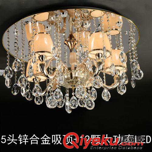 新款低價批發(fā) 歐式鋅合金S金水晶蠟燭燈 客廳餐廳臥室吸頂燈原始圖片2