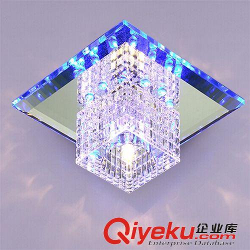批發(fā)酒店過道走廊燈中g(shù)d水晶門廳燈七彩玄關(guān)燈LED筒燈樓道燈