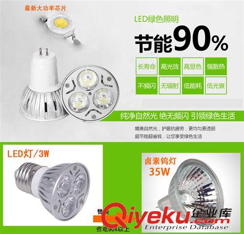 批發(fā)LED射燈 GU5.3 3W 背景墻客廳珠寶店射燈220V gd品質(zhì)