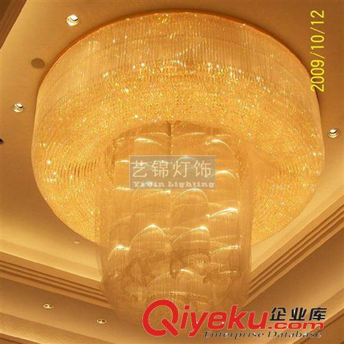 廠家定做別墅酒店會所KTV工程大堂吸頂燈不銹鋼現代水晶燈