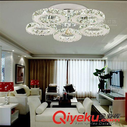 led平板水晶燈 LED客廳燈吸頂餐廳臥室K9水晶燈簡約時尚8033-5原始圖片3