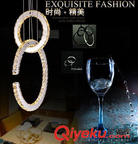 廠家直銷圓形LED吊燈水晶吊燈餐廳臥室酒店現代簡約個性創意燈飾